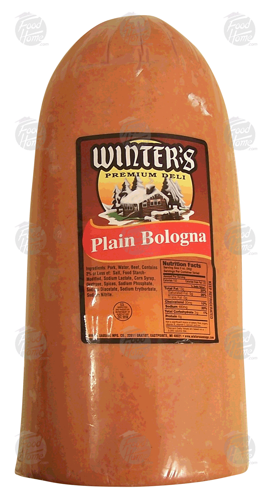 Winter's  plain bologna, sliced Full-Size Picture